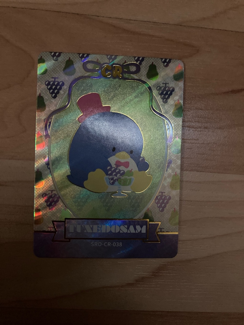 Sanrio Tuxedosam Holographic Blue Pink Yellow Trading Card